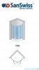 Ronal Top-Line Ter Kabina półokrągła 90cm profil biały TER500900407
